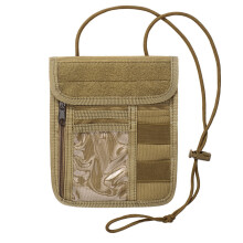(Brown) Tactical ID Card Holder Multifunction Card Case Men Women Credit Passport Purse Hunting Molle Pouch Wallet Bag