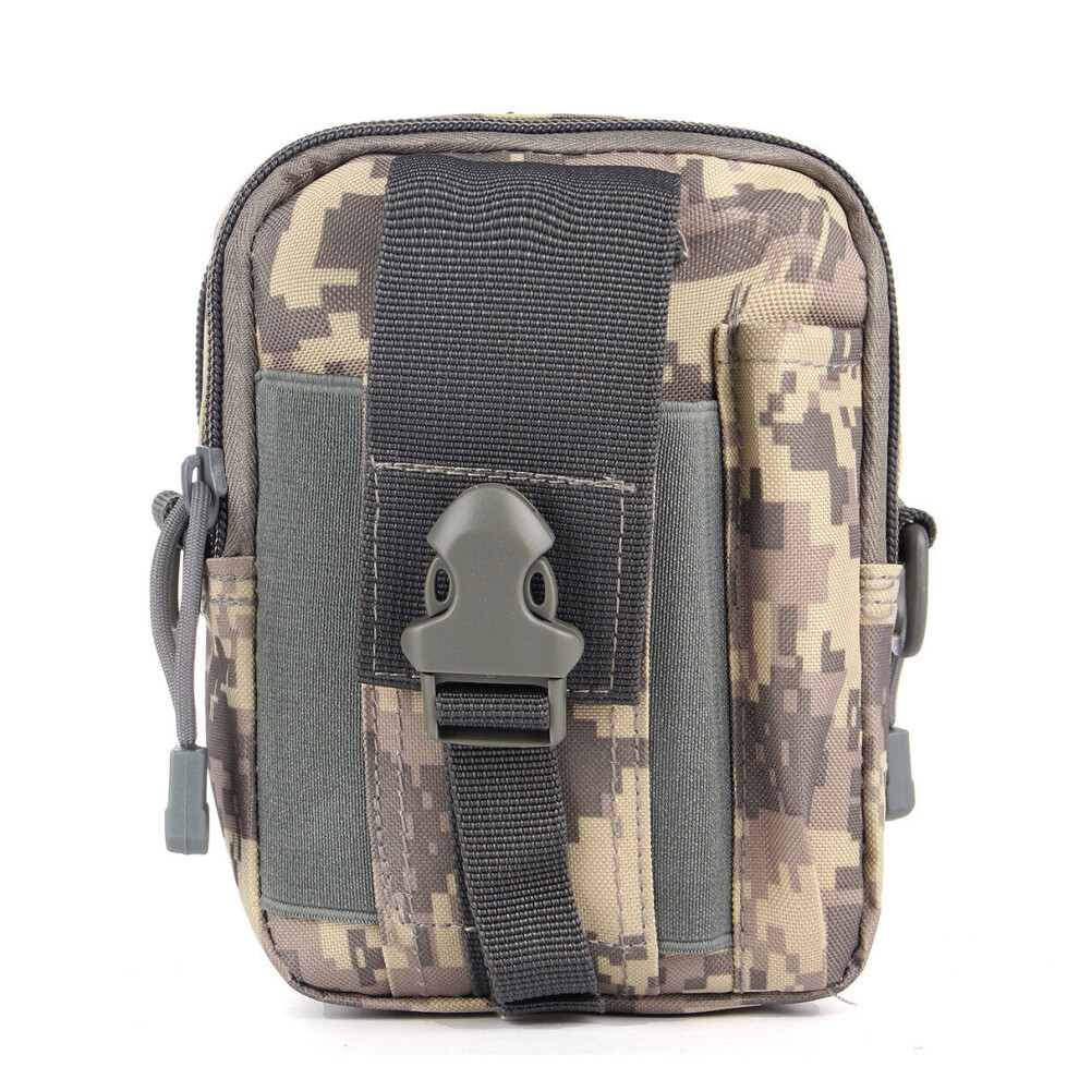 (ACU Camo) Waterproof Tactical Waist Bag Belt Pouch Hiking Camp Phone Pocket Waist Shoulder Bags