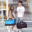 (Black) Travel Bag Large Capacity Nylon Multifunctional Foldable Portable Shoulder Pack Hangbag 4