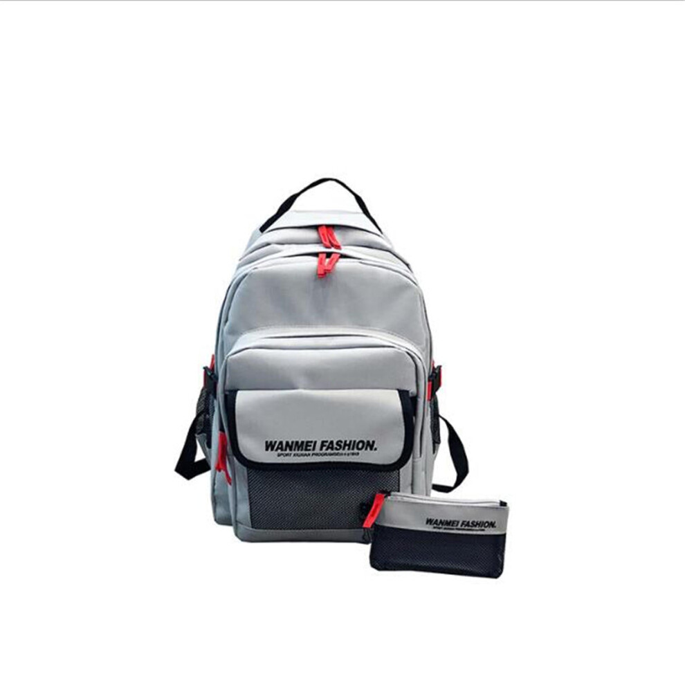 (Grey) Women Men Backpack Purse Set Outdoor Laptop Bags Tote Travel Bags