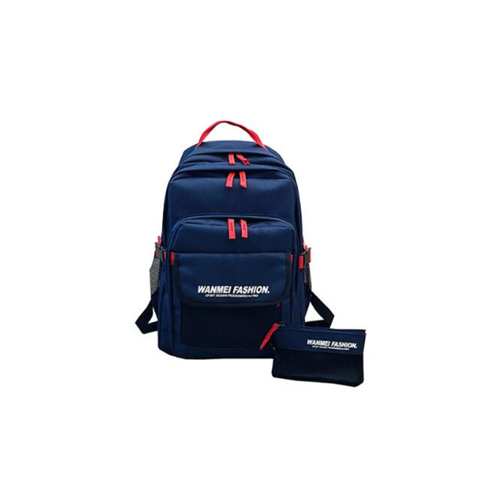 (Blue) Women Men Backpack Purse Set Outdoor Laptop Bags Tote Travel Bags