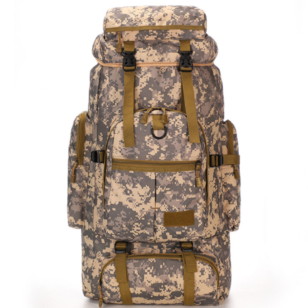 (Camouflage) 75L Climbing Bags Outdoor Camping Hiking Tactical Backpack Rucksack Waterproof Storage Bag