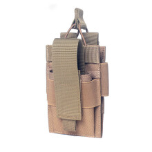 (Tan) Three Soldiers ZB85 Molle Tactical Bag Multi-Pocket Waist Bag Wallets For Camping Hunting Phone Storage Bag