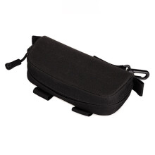 (Black) Military Camouflage Glasses Tactical Bag Mini Storage Pouch Nylon Hip Bum Waist Belt Pack