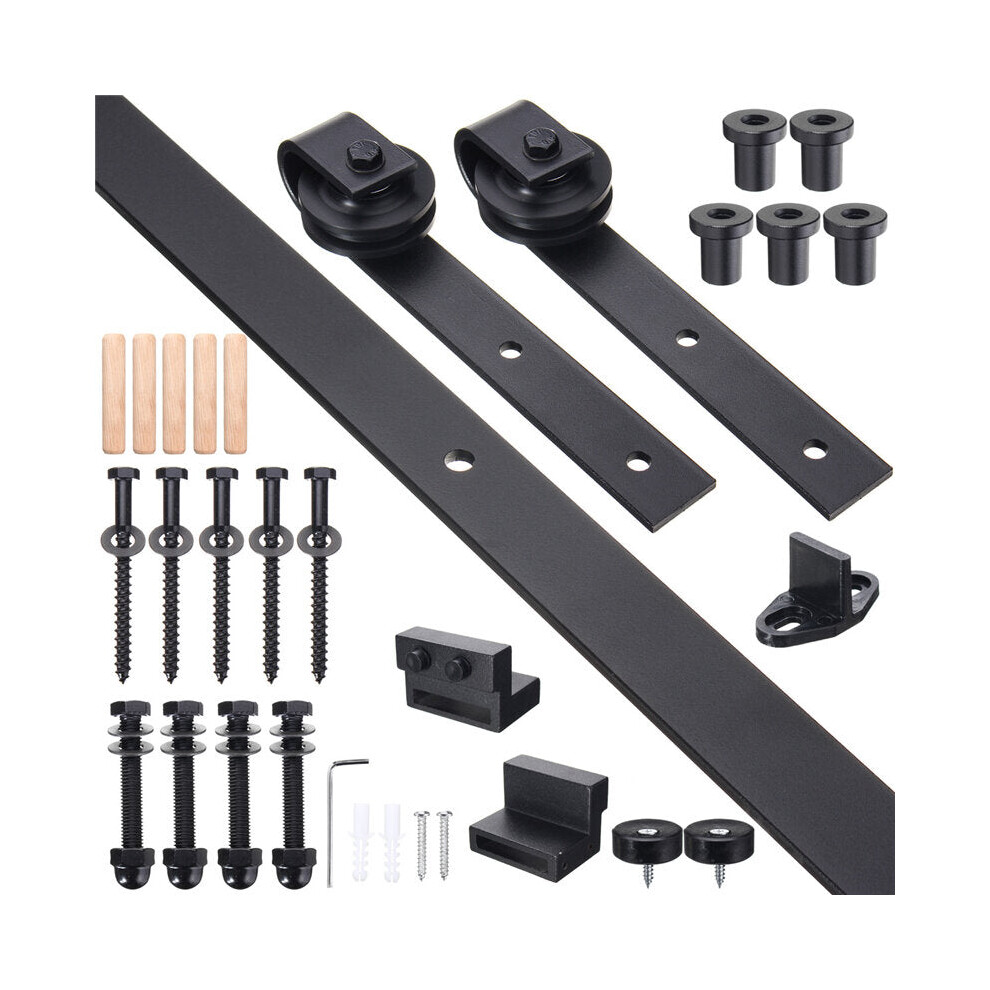 Sliding Barn Single Wood Door Hardware Roller Track Kit Antique Style