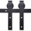 Sliding Barn Single Wood Door Hardware Roller Track Kit Antique Style 3