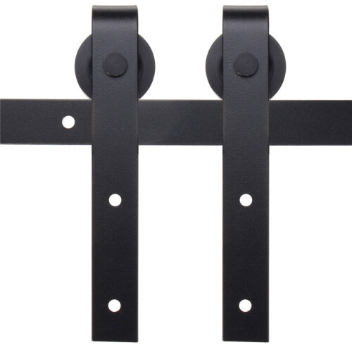 Sliding Barn Single Wood Door Hardware Roller Track Kit Antique Style 2