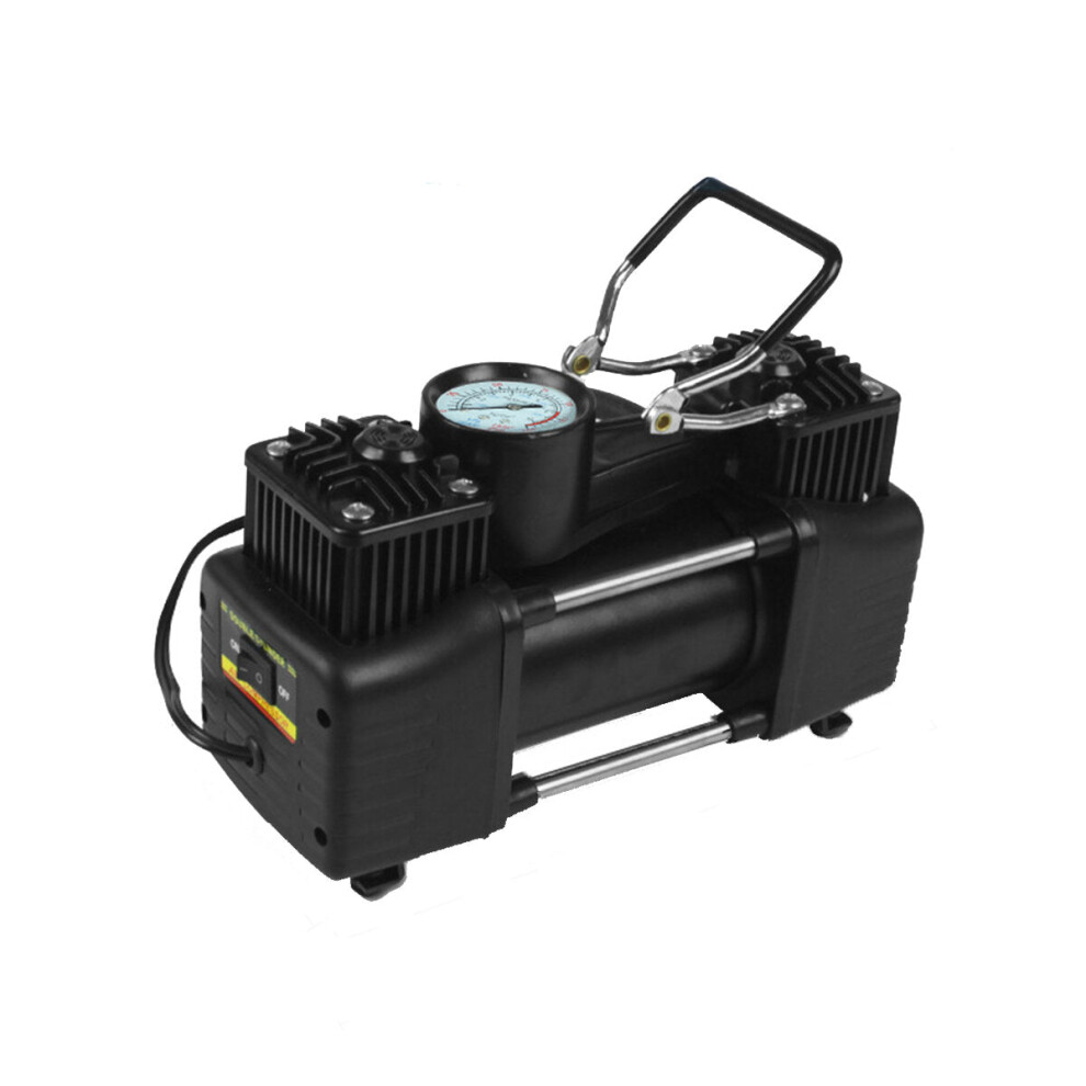 (Pointer Display) 12V 150Psi Dual Cylinder Car Tire Inflator Portable Auto Air Compressor Pump Smart Preset Inflation With Led Light 4250937594059