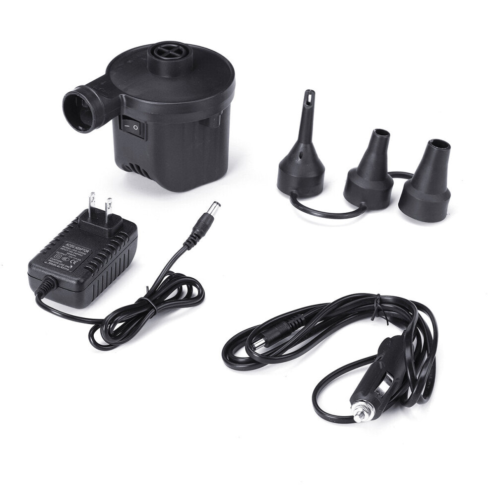 (US Plug) 12V DC Electric Air Pump Air Mattress Pump Inflator Deflator Air Blower For Inflatable Couch Pool Floats Bed Boat Toy