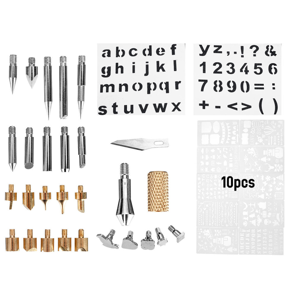 (33Pcs) 60W Electric Soldering Iron Adjustable Temperature Welding Wood Burning Tools Kit