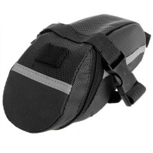 (Black) Bike Saddle Bag Bicycle Seat Rear Bag PU Leather Waterproof Tail Storage Bag Outdoor Cycling Bicycle Bag