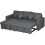 Homcom HOMCOM Corner Sofa Bed with Storage, 3 Seater Pull Out Sofa Bed, Dark Grey 9