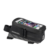 (S) Bike Phone Front Frame Bag Waterproof Bicycle Phone Case Holder Tube Bag for 5.7'' Phone