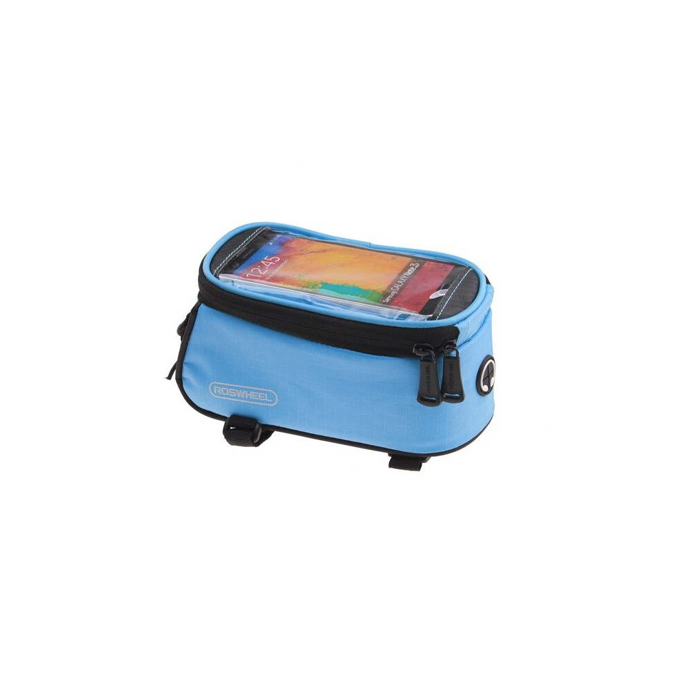 (Blue, S) Bicycle Mobile Phone Touch Screen Bag Frame Tube Bag