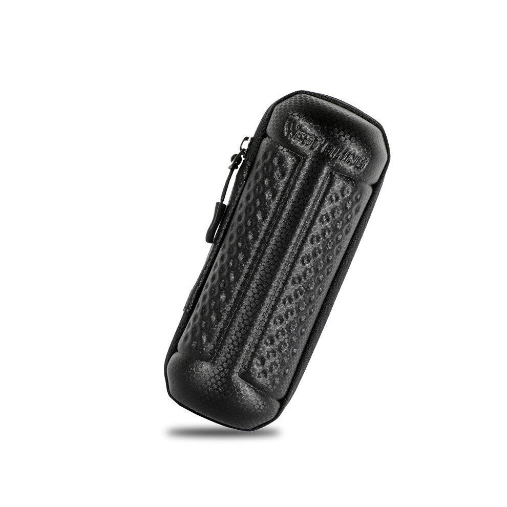 (Frosted black) PU Fabric Hard Case Waterproof Bicycle Tools Box Built-in Mesh Car Repair Box