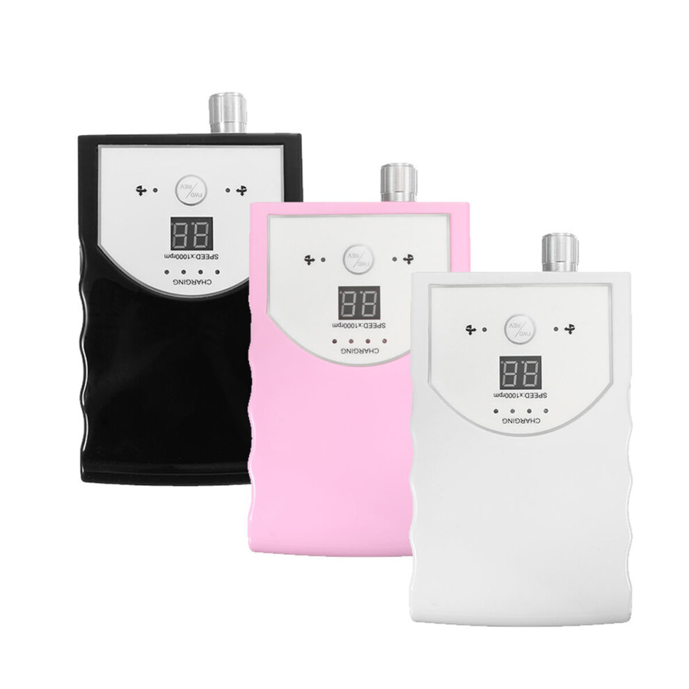 (Pink) 30000RPM Adjustable Speed LCD Rechargeable Electric Rotary Nail File Drill Machine Manicure Tool