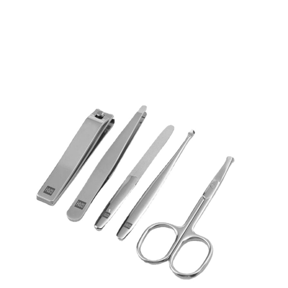 Greenzech Stainless Steel Nail Clipper Beauty Scissors Tweezer Curette Stainless Steel Nail Clippers Set - Pcs