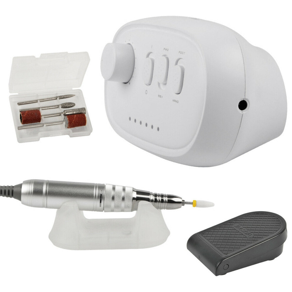 (White, EU Plug) 35000RPM Electric Nail Drill Machine Manicure Pedicure Drill Jades Jewellery Polisher Grinder Engraving Tools