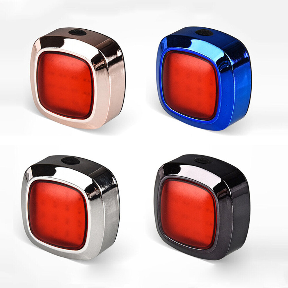 (Black, A) Smart Bike Taillight USB Rechargeable 5 Modes Adjustable Sensing Warning Lamp Waterproof Cycling