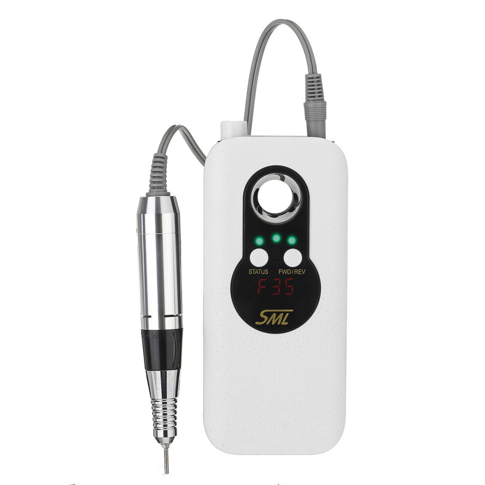 Greenzech White (White) 35000Rpm Electric Nail Drill Machine Portable Rechargeable Manicure Pedicure Machine