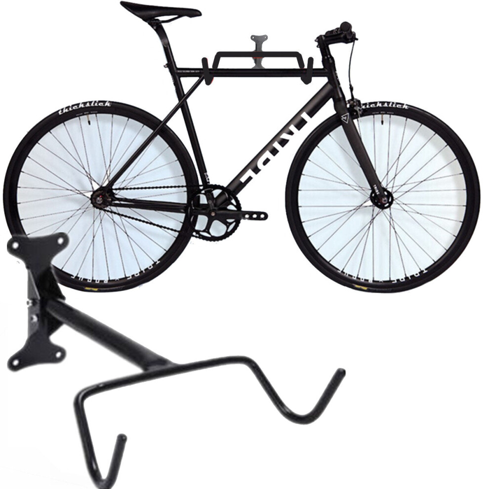 30KG Load Capacity Bicycle Bike Wall Display Mount Hook Hanger Garage Storage Holder MTB Rack Black