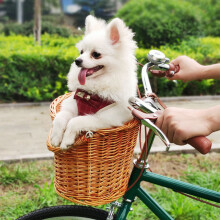 Bicycle Basket D-Shaped Vintage Rattan Bicycle Baskets Road Bike Baskets Mountain Bike Scooter Basket