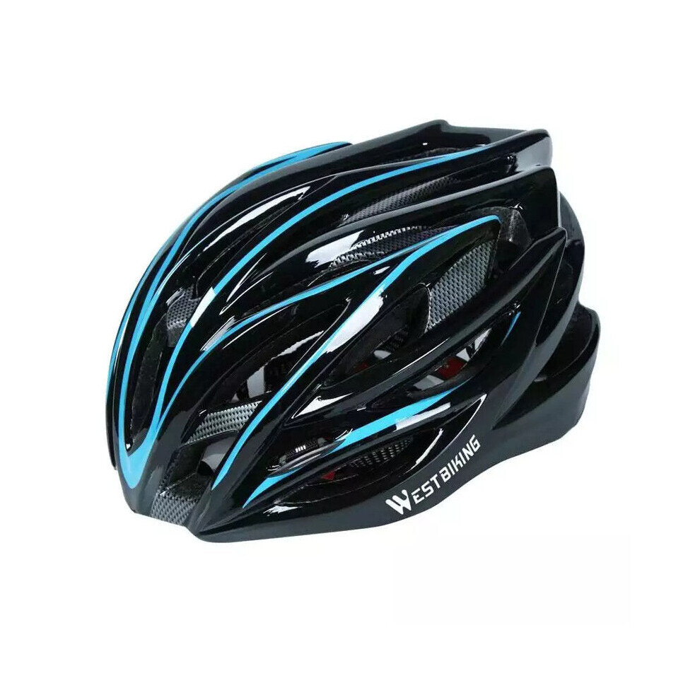 (Blue) Bike Helmet Ultralight Integrally Molded Breathable Bicycle Protection Outdoor Cycling Helmet Cycling Equipment