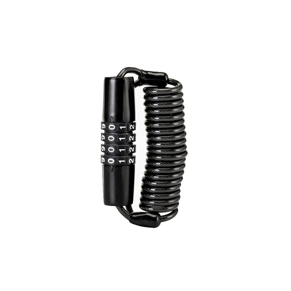 (B) Bike Cable Code Password Lock 4 Number Bike Combination Motorcycle Riding Safety Lock Outdoor Camping Cycling