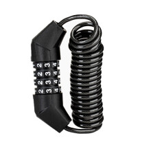 (A) Bike Cable Code Password Lock 4 Number Bike Combination Motorcycle Riding Safety Lock Outdoor Camping Cycling