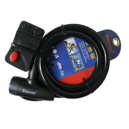 (Black) Universal Coil Cable Bike Cycle Bicycle Security Lock 1