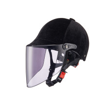 (B) Breathable Riding Helmet With Lenses Motorcycle Biker Goggles Windshield Protector Adjustable Outdoor Cycling Biking Helmets