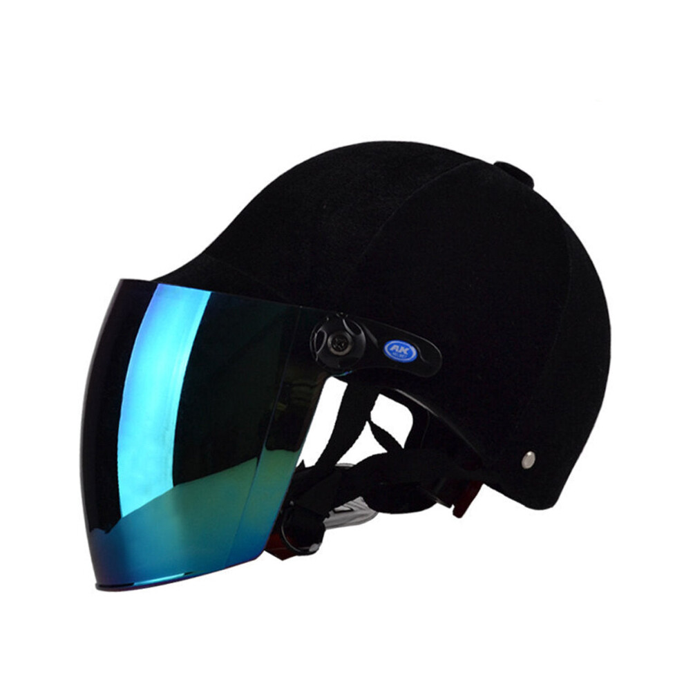 (C) Breathable Riding Helmet With Lenses Motorcycle Biker Goggles Windshield Protector Adjustable Outdoor Cycling Biking Helmets 6112212227893