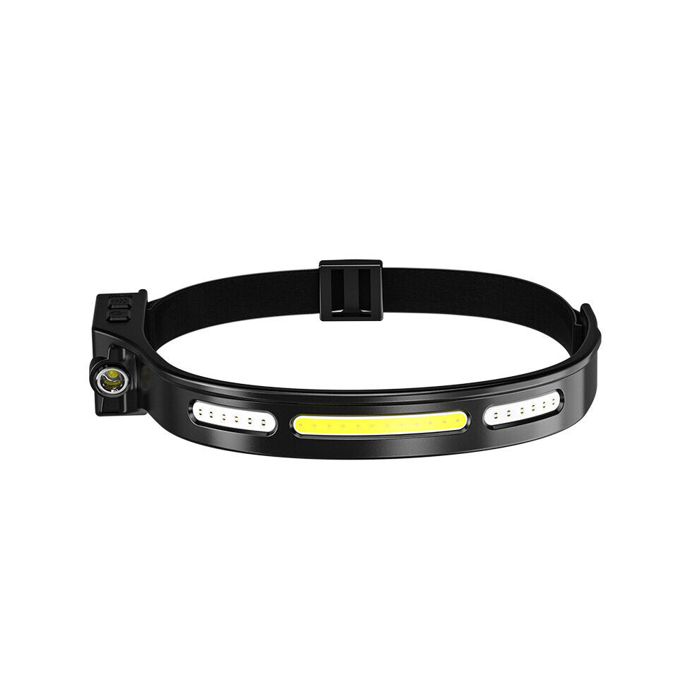 COB Head Lamp 6 Modes USB Rechargeable Brightness Sensable Double Light Waterproof Lightweight Outdoor Headlamp