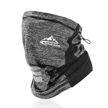 (Grey) Multifunctional Bandana Face Scarf UV Protection Windproof An-dust Neck Gaiter Headwear for Women Men Hair Accessories