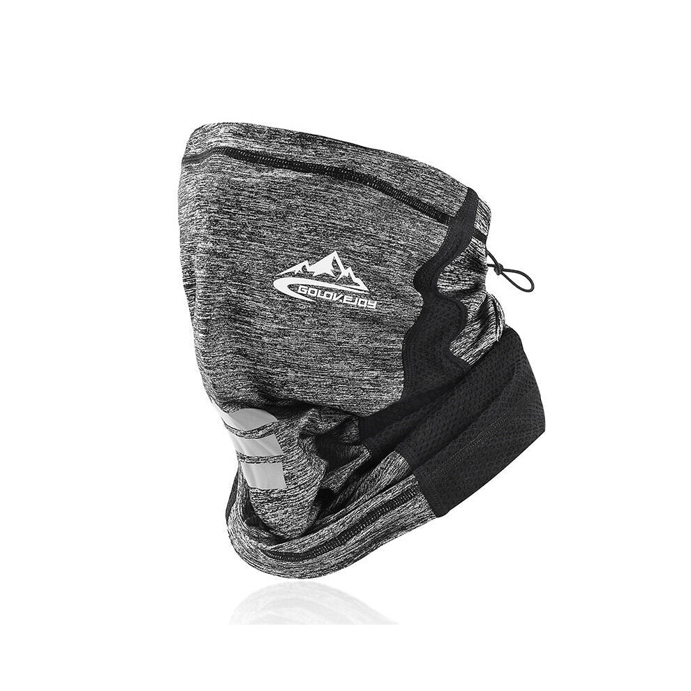 (Grey) Multifunctional Bandana Face Scarf UV Protection Windproof An-dust Neck Gaiter Headwear for Women Men Hair Accessories