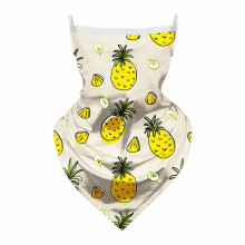 (Yellow) Kids Scarf Face Mask Neck Gaiter Balaclava Bandana Ice Silk Cooling UV Protection Dustproof Windproof for Children Headwear