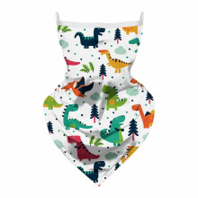 (White) Kids Scarf Face Mask Neck Gaiter Balaclava Bandana Ice Silk Cooling UV Protection Dustproof Windproof for Children Headwear