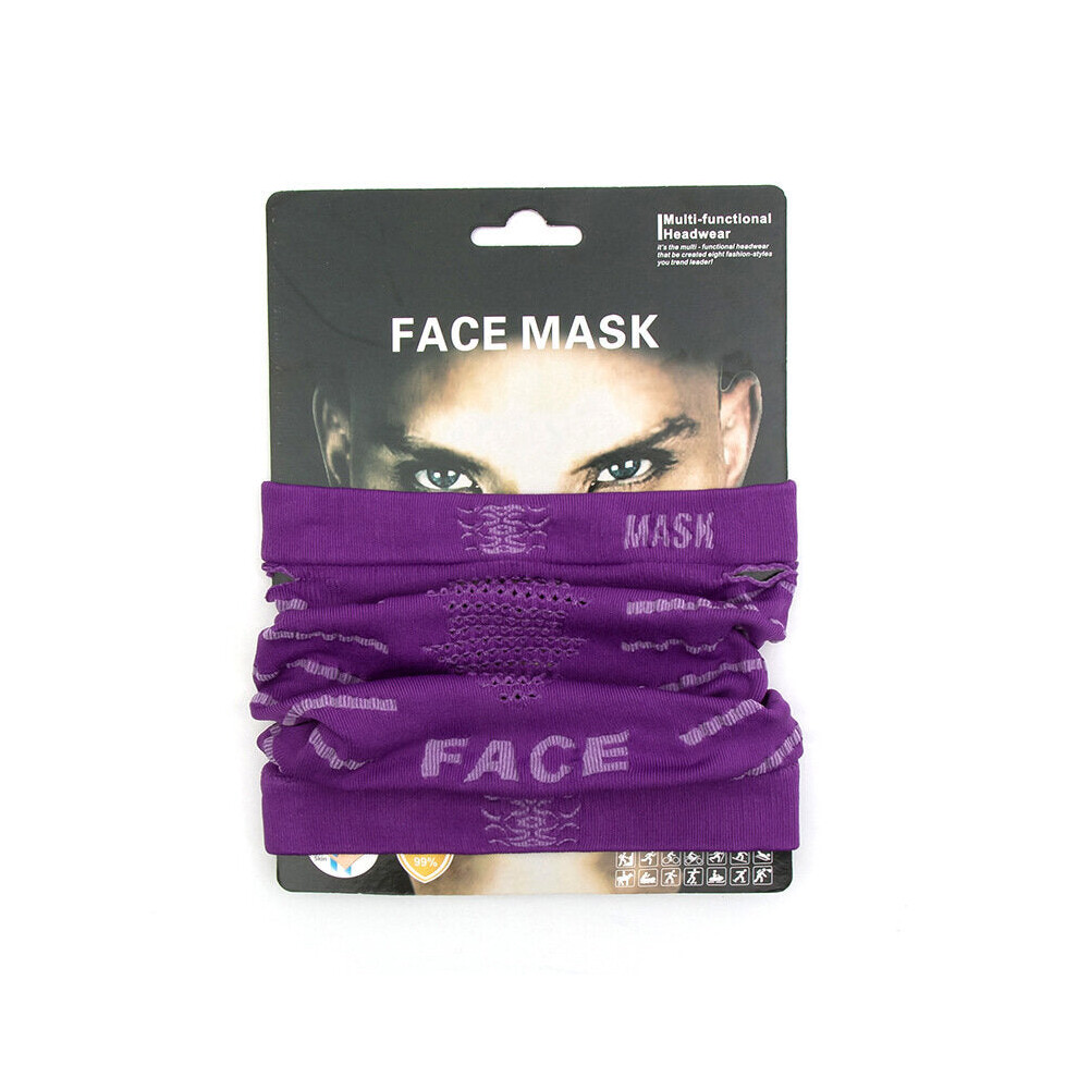 (Purple) Outdoor Multifunction Magic Scarf Face Protection Biking Bicycle Mask Warm Windproof Scarf Purple 6112212230442