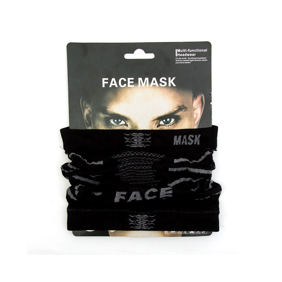 (Black) Outdoor Multifunction Magic Scarf Face Protection Biking Bicycle Mask Warm Windproof Scarf Black 6112212230480