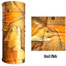 (Red Fish) Fishing Headwear Scarf Fishing Bandana Fishing Accessories Multifunctional Neckerchief