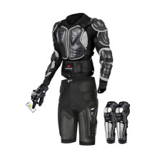 (XL) Motorcycle Body Armor Suit Motorcycle Jacket+Hip Protector+Gloves+Knee Pads Cycling Clothing