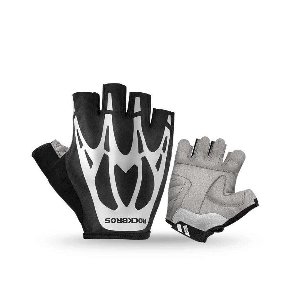 (M) Cycling Gloves Half Finger Shockproof Breathable Mtb Road Bicycle Gloves Reflective Sport Fitness For Women Men 6112212227015