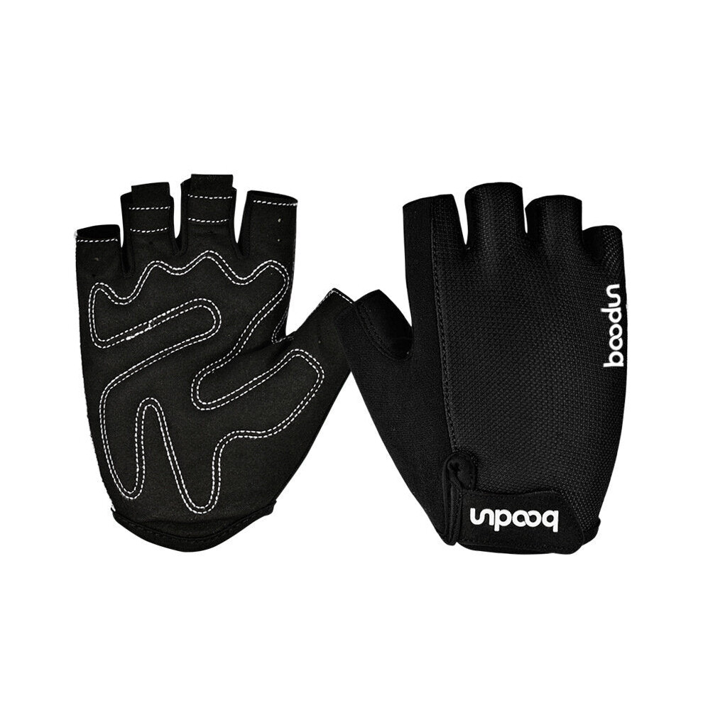 (, L) Half-Finger Riding Glove Dumbbell Fitness Gloves Outdoor Motorcycle Riding Cycling Protective Finger Gloves Black 6112212225967