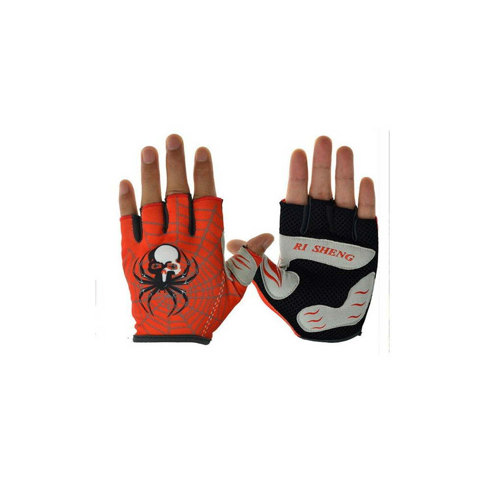 (, M) Mountain Motocross Cycling Glove Bike Bicycle Sports Antiskid Half Finger Gloves Red 6112212224564