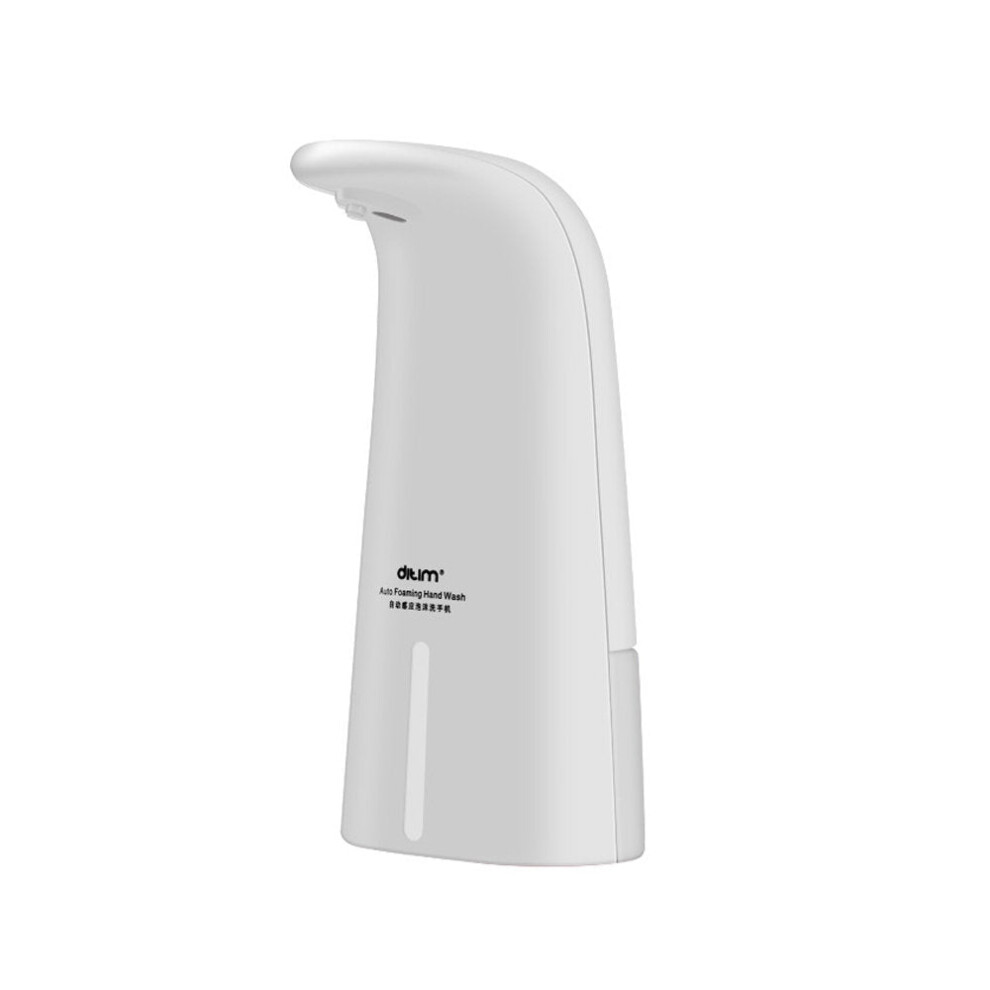 (White) LED Light Indication Touchless Soap Dispenser 250mL Automatic Induction Hand Sanitizer Hand-free Child Baby Foam Soap Dispenser Machine For Bathroom