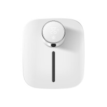 (White) Smart Temperature Display USB 320ml Wall-mounted Automatic Soap Dispenser Rechargeable Waterproof Infrared Sen sor Foam Handwash Machine