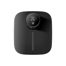 (Black) Smart Temperature Display USB 320ml Wall-mounted Automatic Soap Dispenser Rechargeable Waterproof Infrared Sen sor Foam Handwash Machine