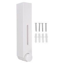 (Black, Single cup) Bathroom Liquid Soap Dispenser Wall Mounted For Kitchen Plastic 350ml Shower