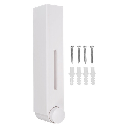 (Black, Single cup) Bathroom Liquid Soap Dispenser Wall Mounted For Kitchen Plastic 350ml Shower