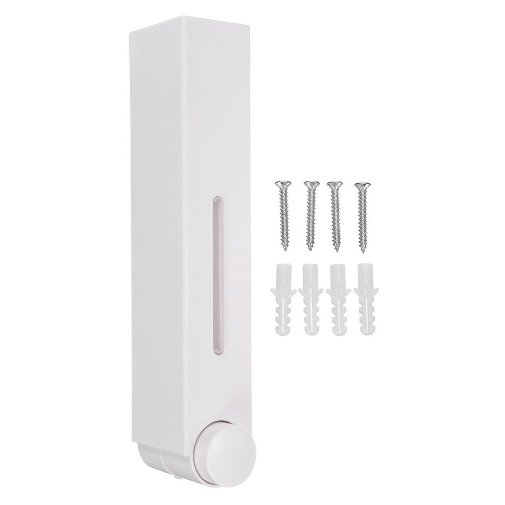 (Black, Single cup) Bathroom Liquid Soap Dispenser Wall Mounted For Kitchen Plastic 350ml Shower